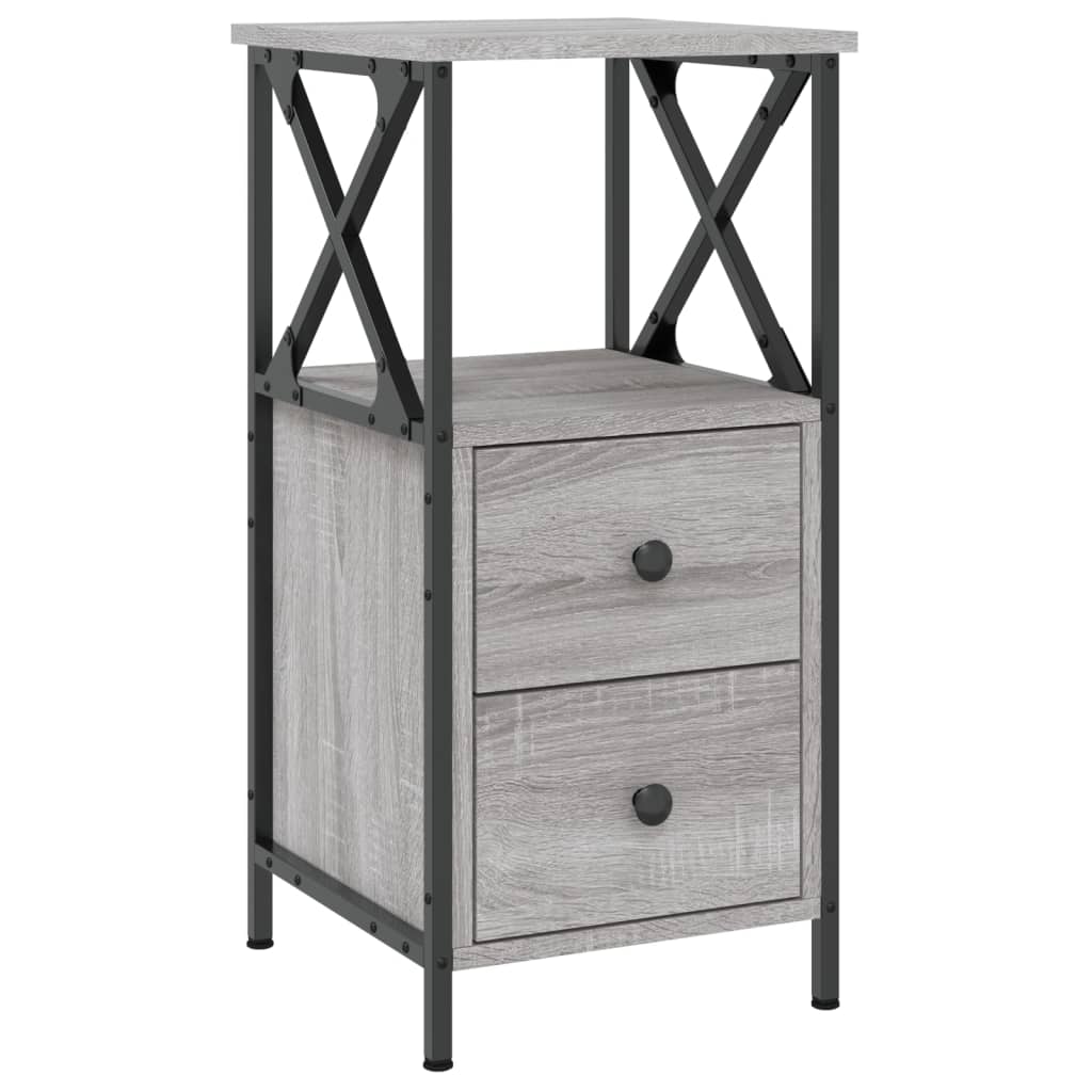 Table de chevet sonoma gris 34x35,5x70 cm bois d'ingénierie - XIOS