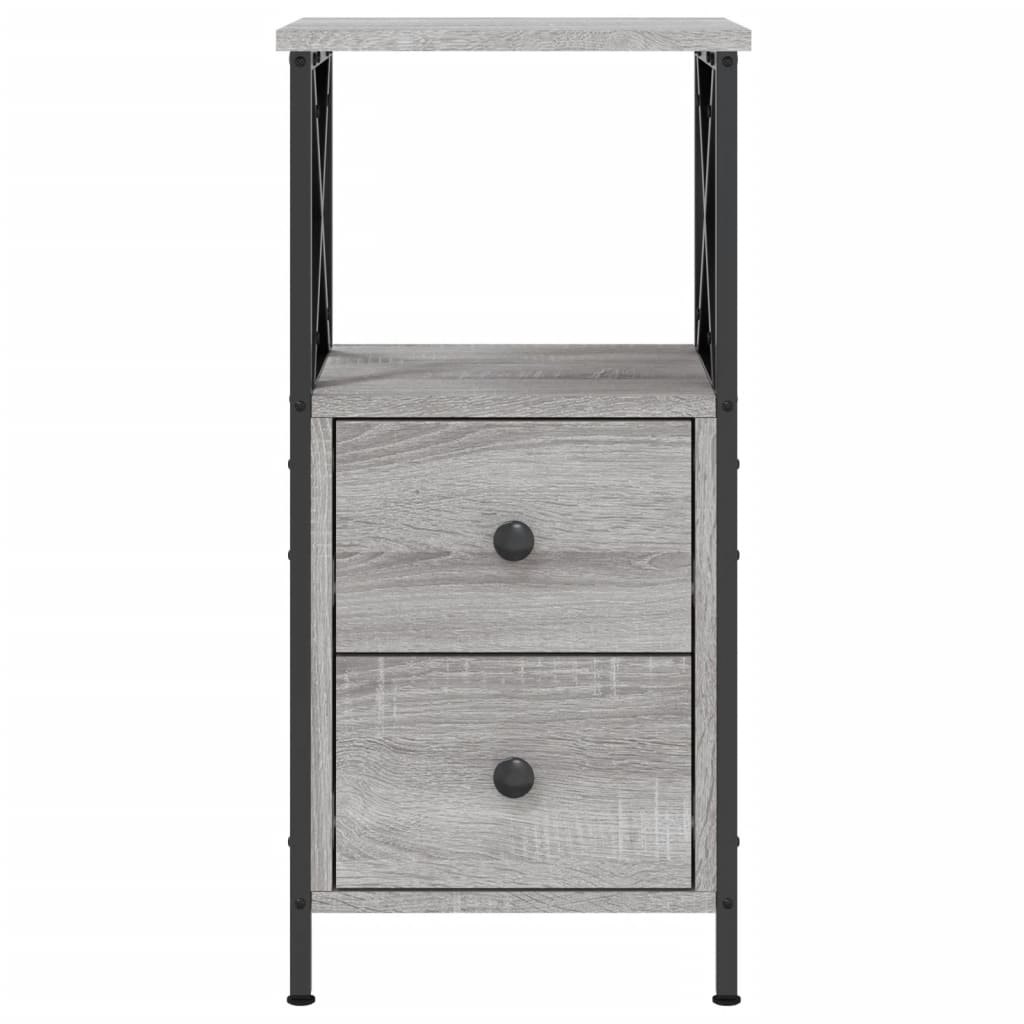 Table de chevet sonoma gris 34x35,5x70 cm bois d'ingénierie - XIOS