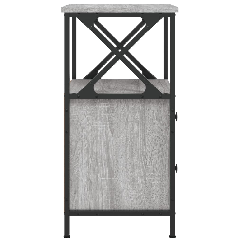 Table de chevet sonoma gris 34x35,5x70 cm bois d'ingénierie - XIOS