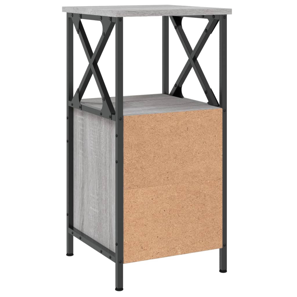 Table de chevet sonoma gris 34x35,5x70 cm bois d'ingénierie - XIOS