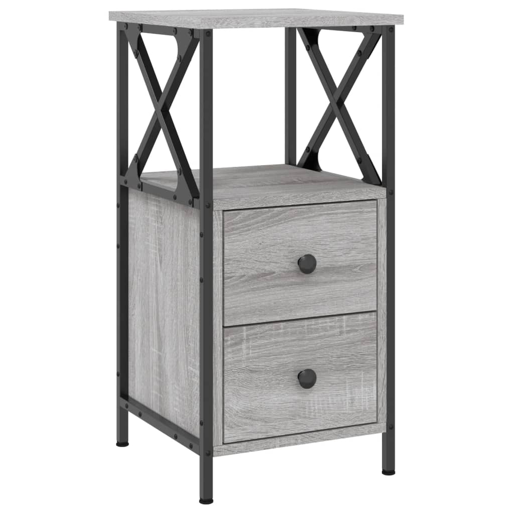 Tables de chevet 2 pcs sonoma gris 34x35,5x70cm bois ingénierie - XIOS