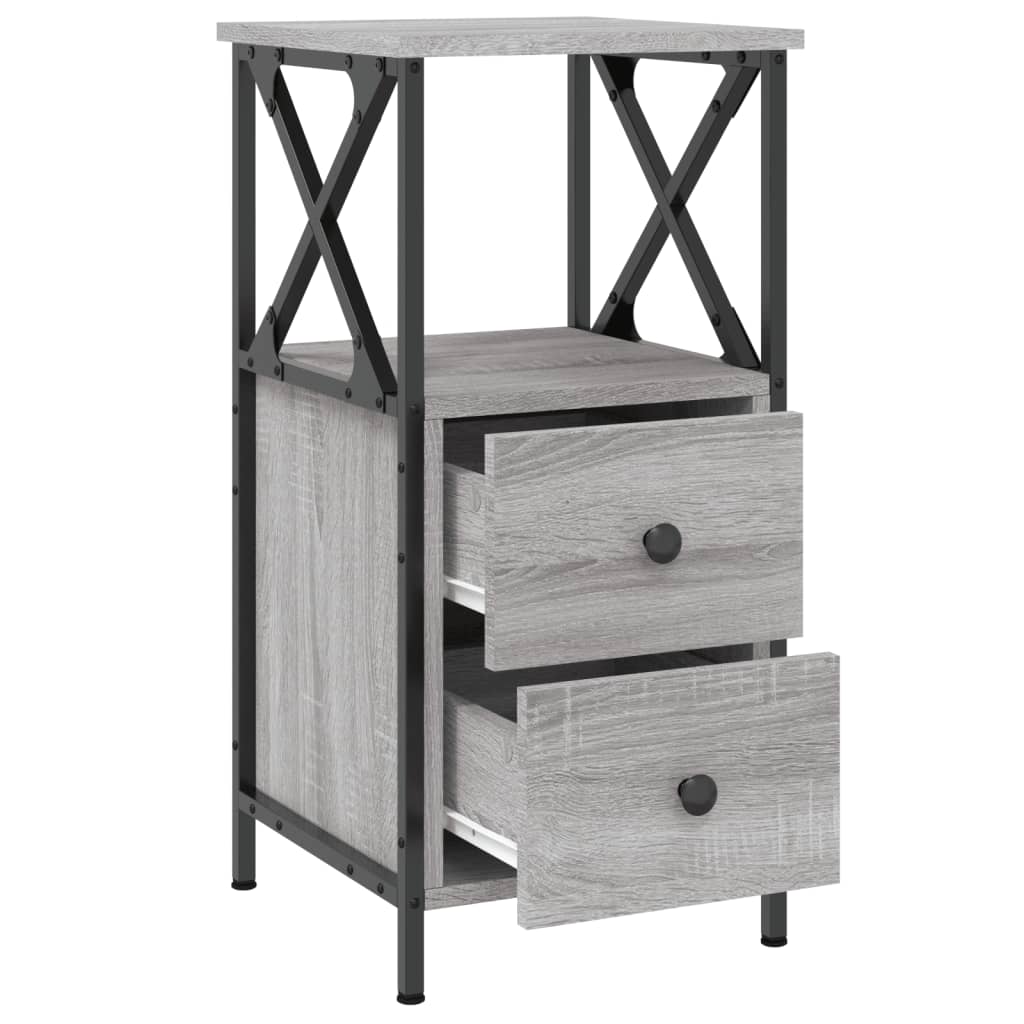 Tables de chevet 2 pcs sonoma gris 34x35,5x70cm bois ingénierie - XIOS