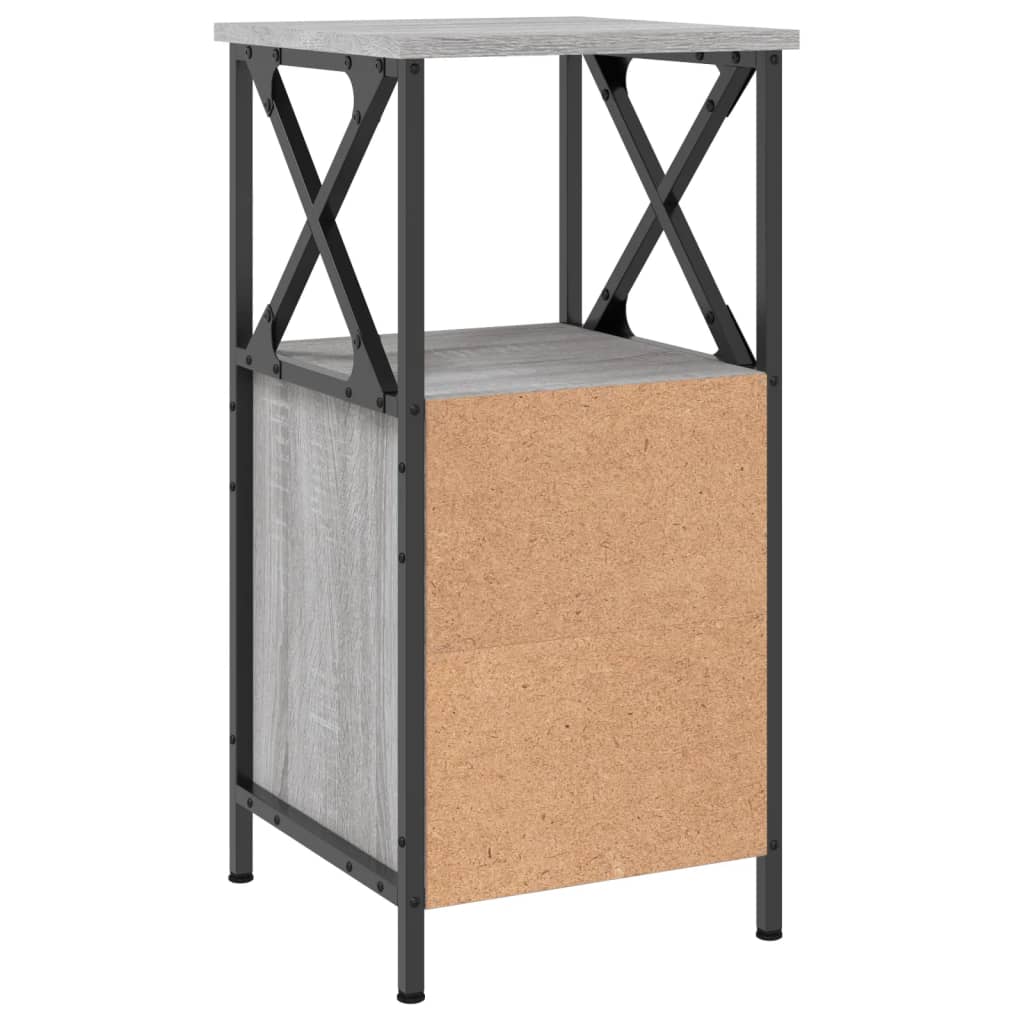 Tables de chevet 2 pcs sonoma gris 34x35,5x70cm bois ingénierie - XIOS