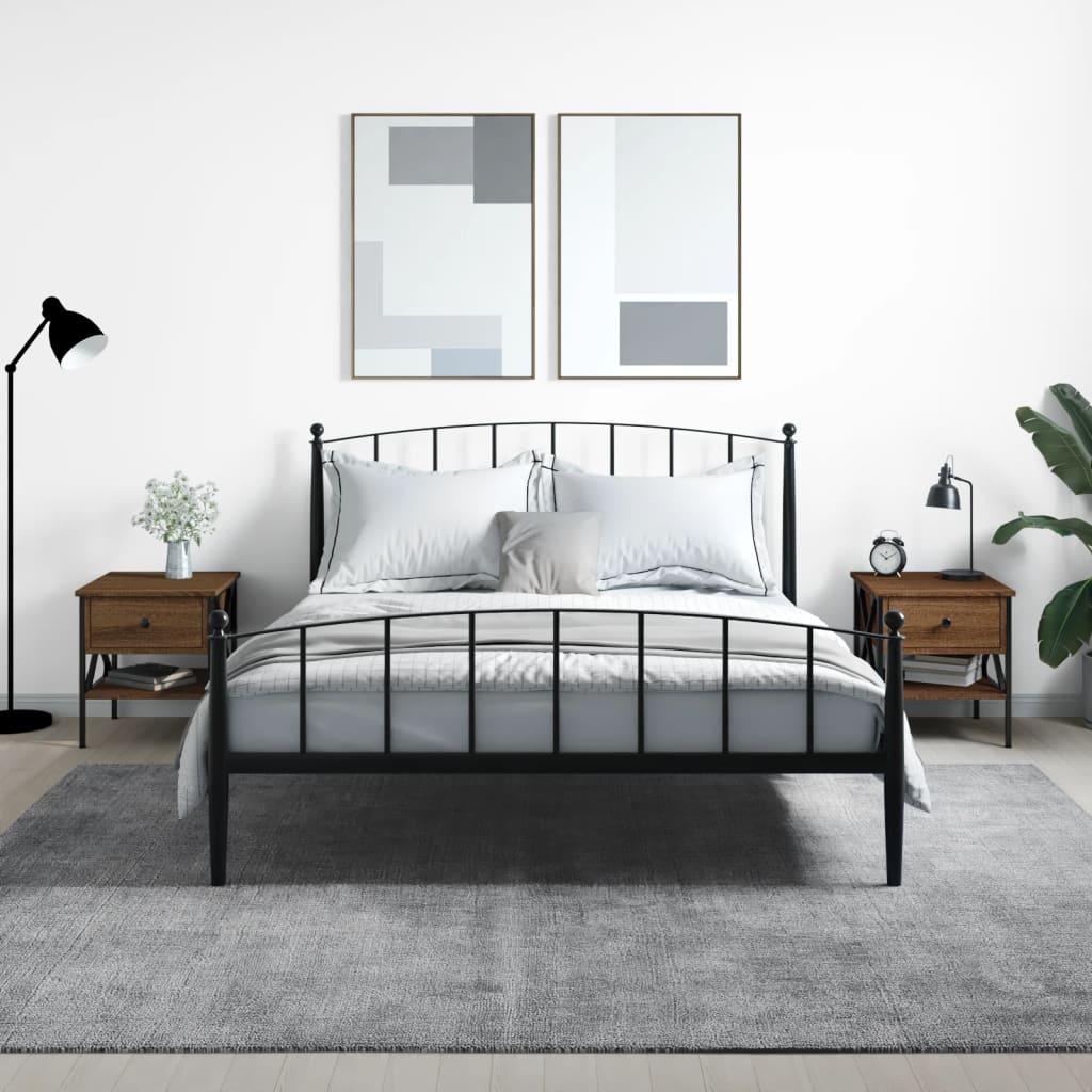 Tables de chevet 2 pcs chêne marron 40x42x45 cm bois ingénierie - XIOS