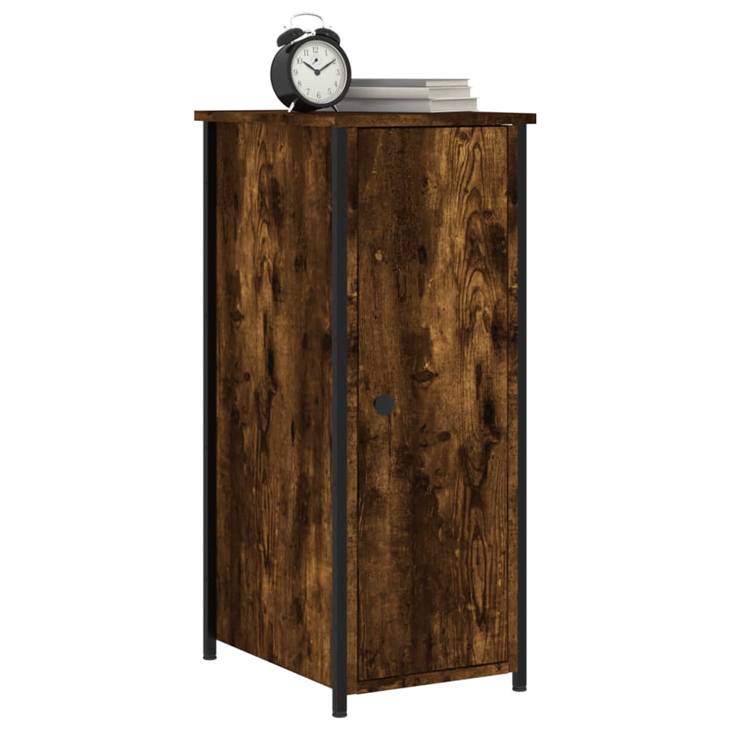 Table de chevet chêne fumé 32x42x80 cm bois d'ingénierie - XIOS