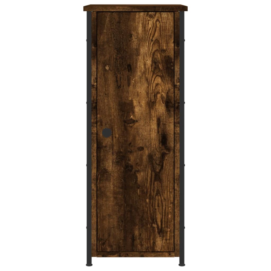 Table de chevet chêne fumé 32x42x80 cm bois d'ingénierie - XIOS