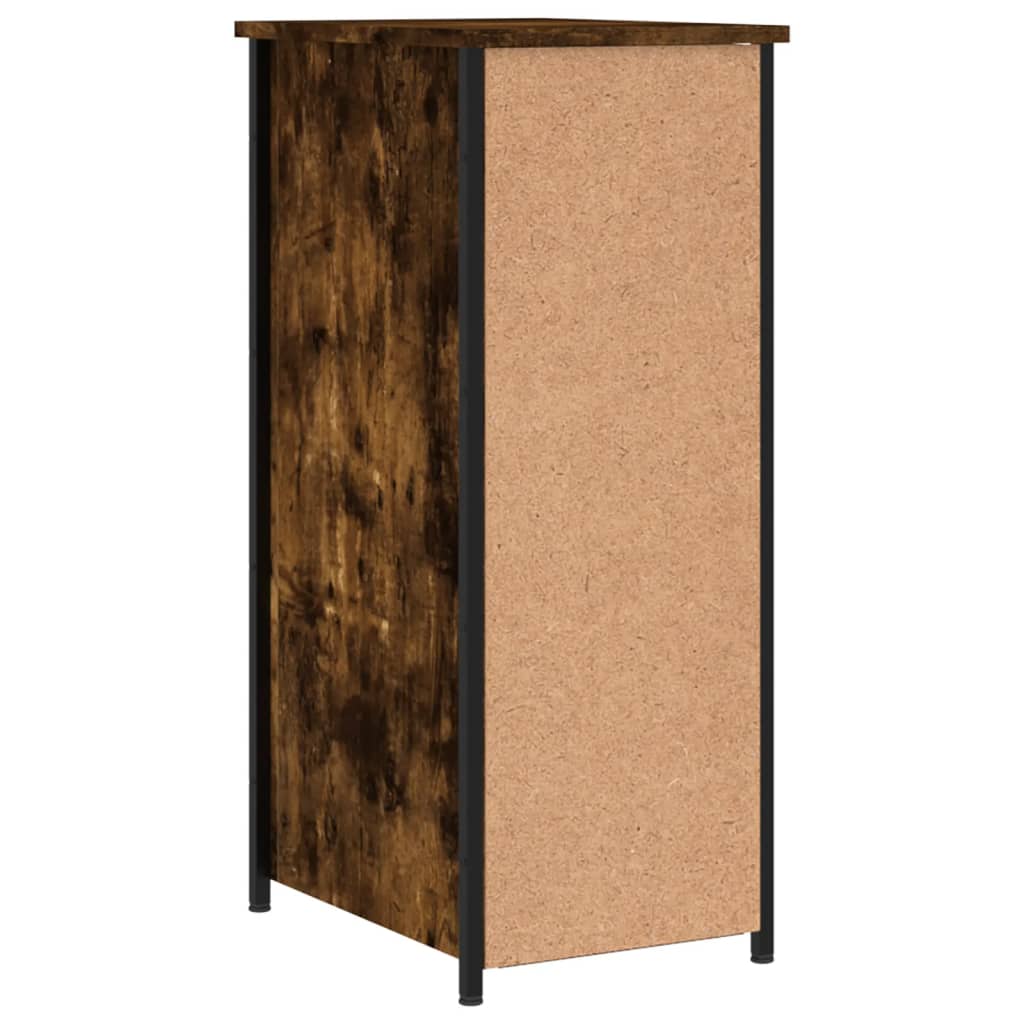 Table de chevet chêne fumé 32x42x80 cm bois d'ingénierie - XIOS