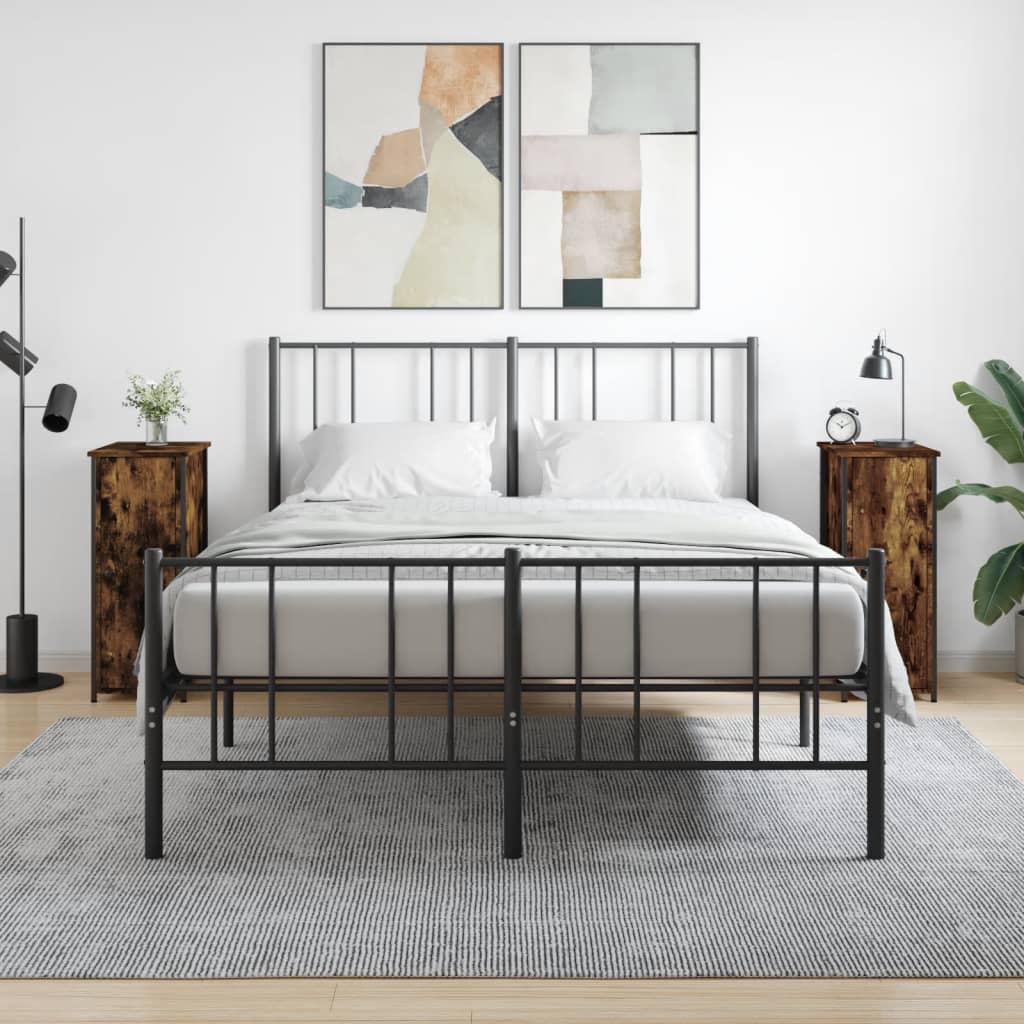 Tables de chevet 2 pcs chêne fumé 32x42x80 cm bois d'ingénierie - XIOS