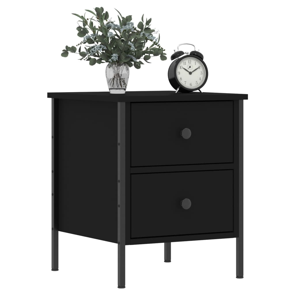 Table de chevet noir 40x42x50 cm bois d’ingénierie - XIOS