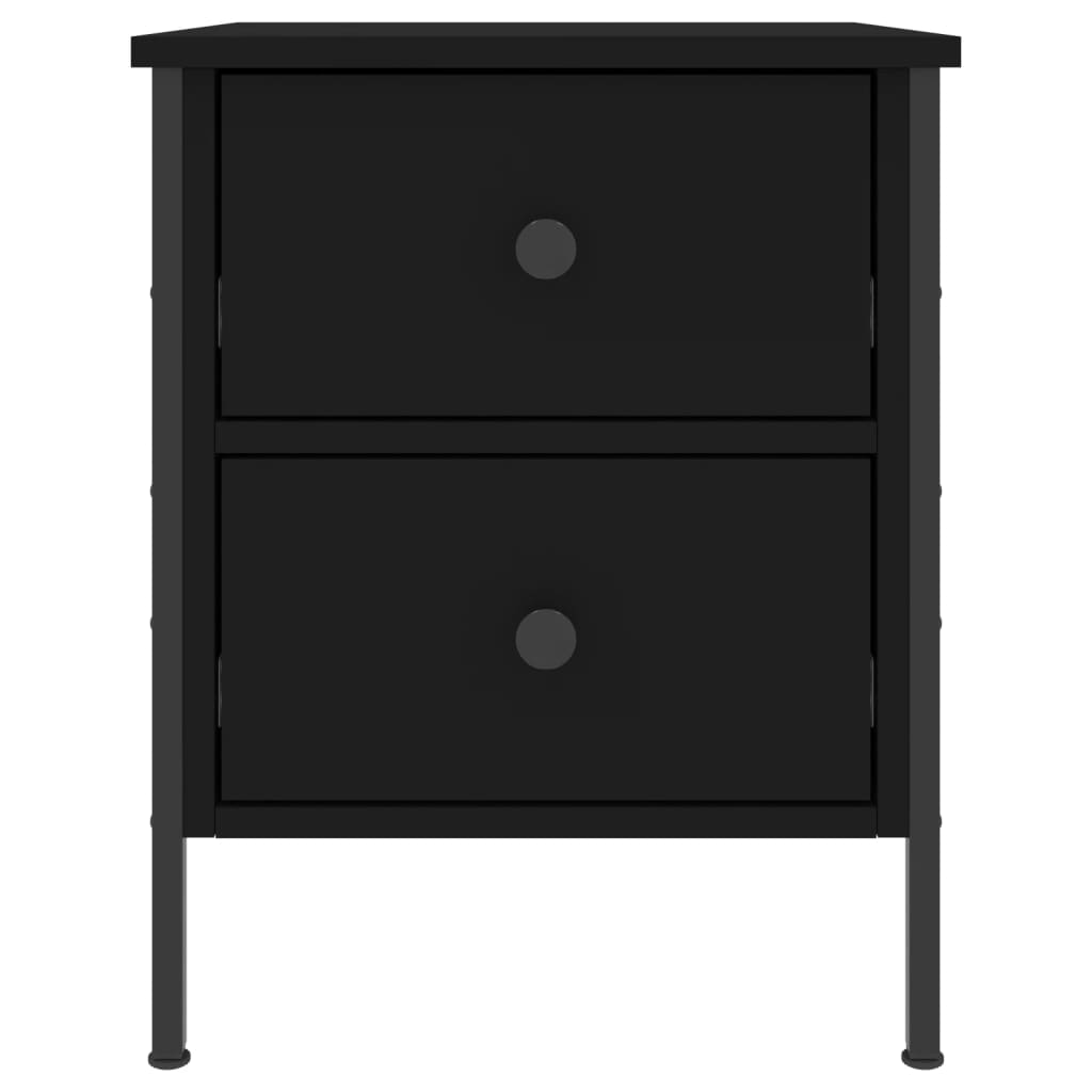 Table de chevet noir 40x42x50 cm bois d’ingénierie - XIOS