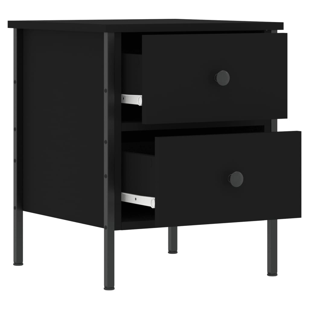 Table de chevet noir 40x42x50 cm bois d’ingénierie - XIOS