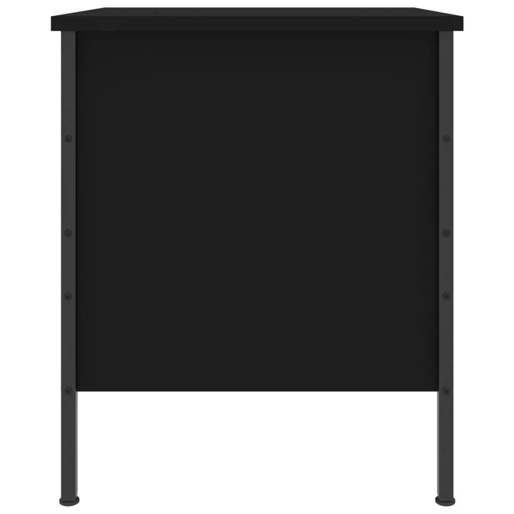 Table de chevet noir 40x42x50 cm bois d’ingénierie - XIOS