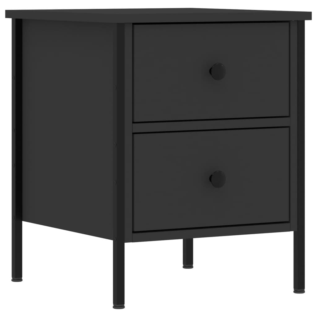 Tables de chevet 2 pcs noir 40x42x50 cm bois d’ingénierie - XIOS
