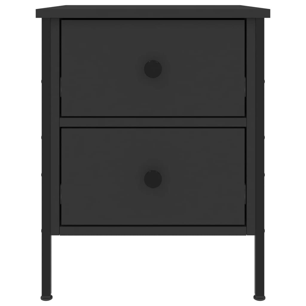 Tables de chevet 2 pcs noir 40x42x50 cm bois d’ingénierie - XIOS