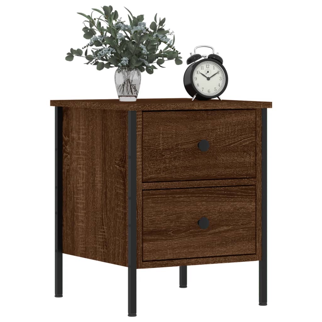 Tables de chevet 2pcs chêne marron 40x42x50cm bois d'ingénierie - XIOS