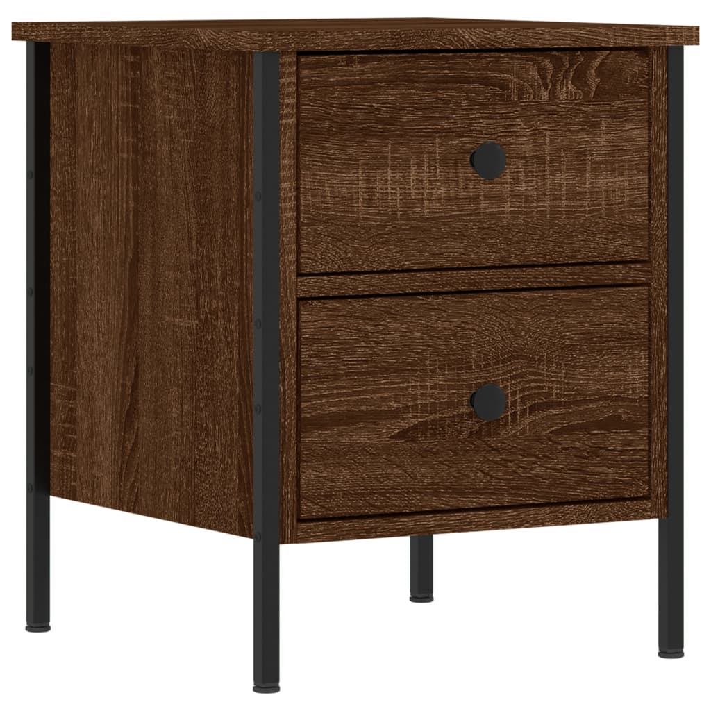 Tables de chevet 2pcs chêne marron 40x42x50cm bois d'ingénierie - XIOS
