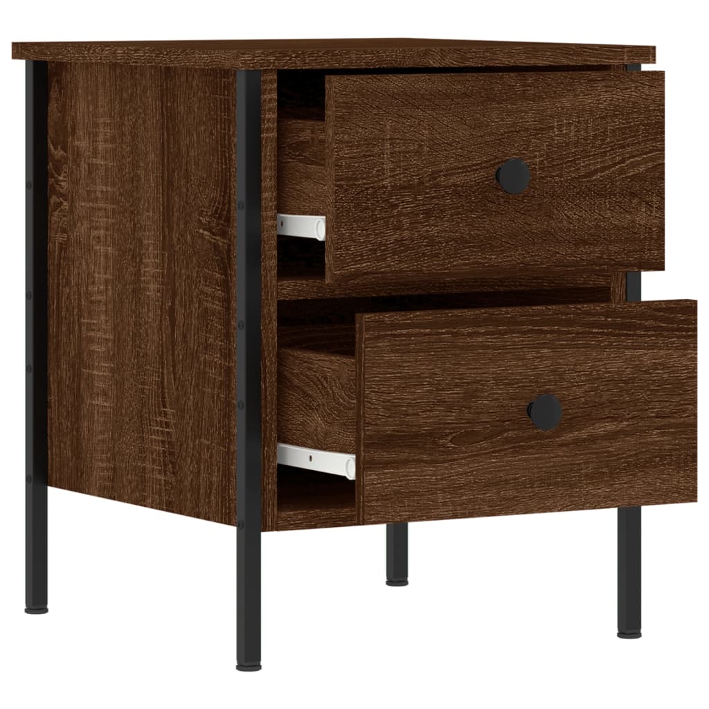 Tables de chevet 2pcs chêne marron 40x42x50cm bois d'ingénierie - XIOS