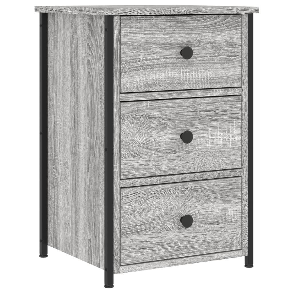 Table de chevet sonoma gris 40x36x60 cm bois d'ingénierie - XIOS