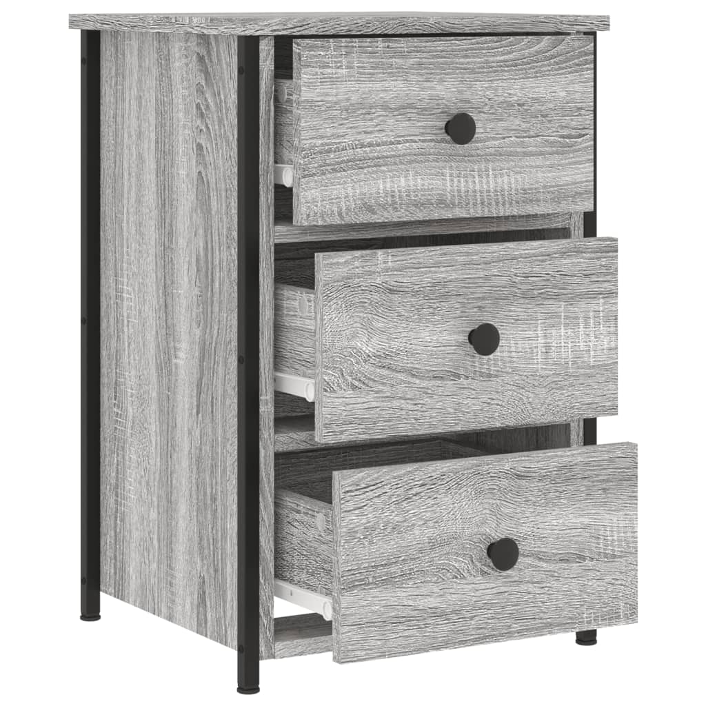 Table de chevet sonoma gris 40x36x60 cm bois d'ingénierie - XIOS