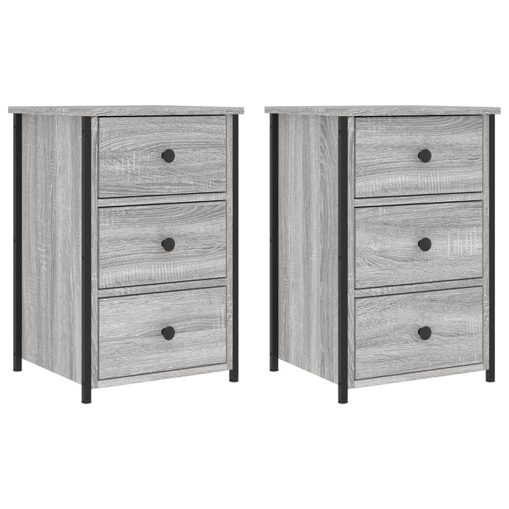 Tables de chevet 2 pcs sonoma gris 40x36x60cm bois d'ingénierie - XIOS