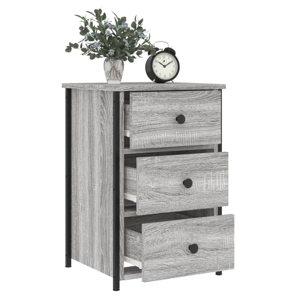 Tables de chevet 2 pcs sonoma gris 40x36x60cm bois d'ingénierie - XIOS