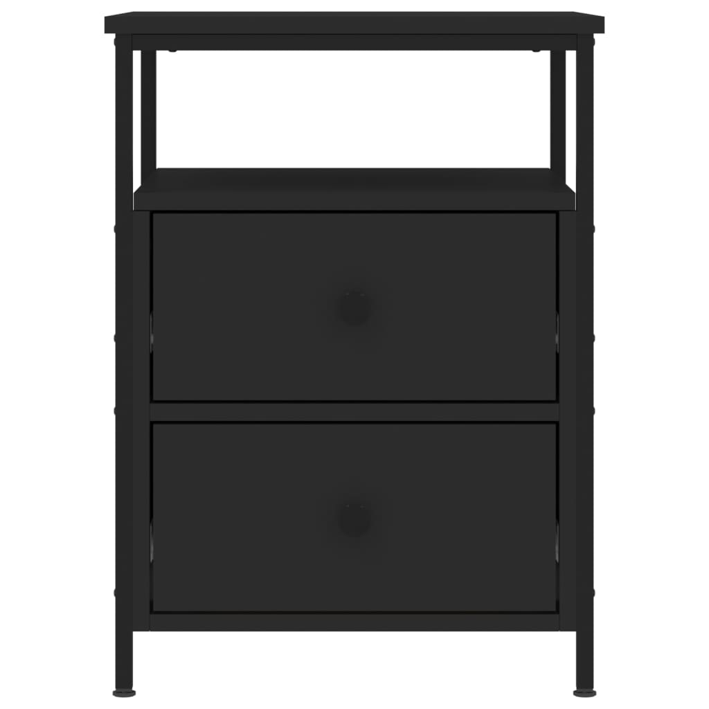 Tables de chevet 2 pcs noir 44x45x60 cm bois d’ingénierie - XIOS