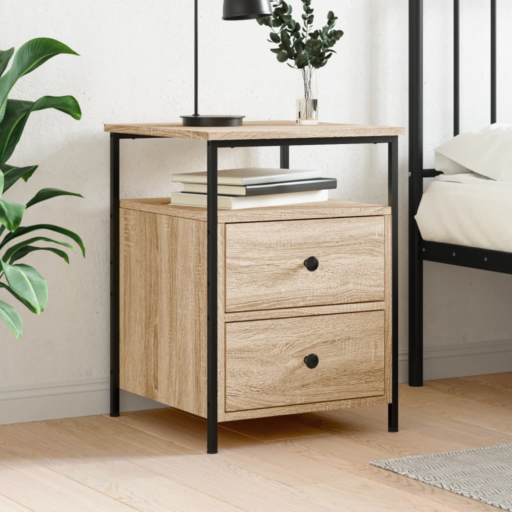 Table de chevet chêne sonoma 44x45x60 cm bois d'ingénierie - XIOS