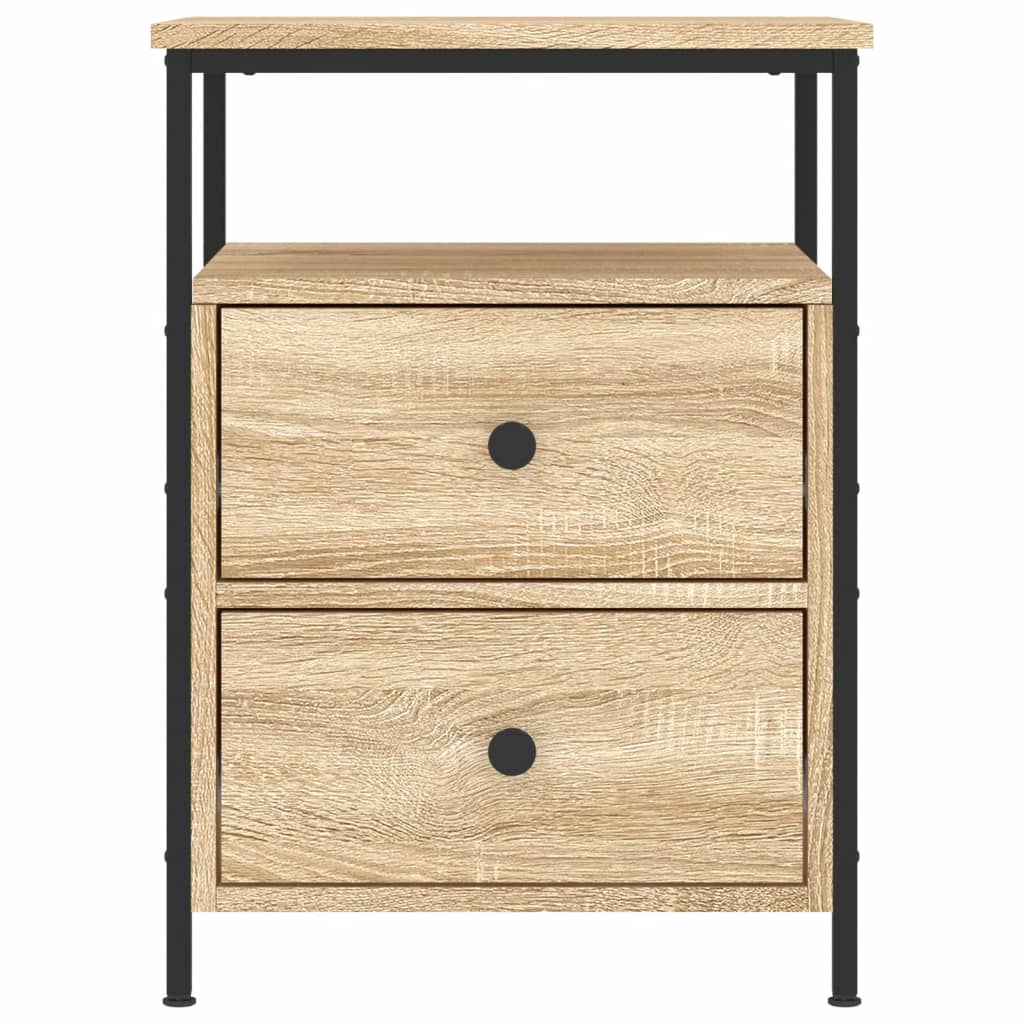 Tables de chevet 2pcs chêne sonoma 44x45x60cm bois d'ingénierie - XIOS