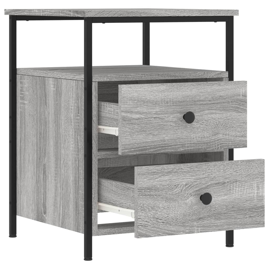 Tables de chevet 2 pcs sonoma gris 44x45x60cm bois d'ingénierie - XIOS