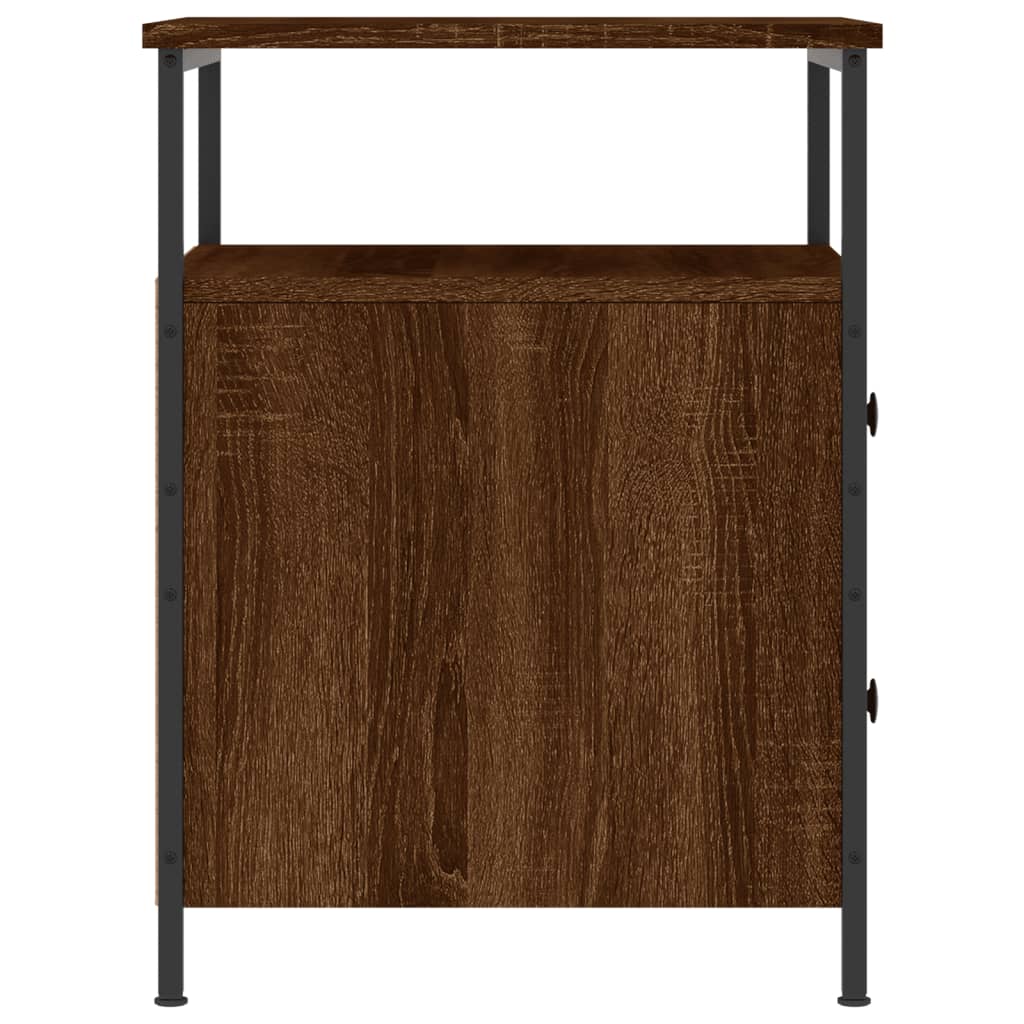 Table de chevet chêne marron 44x45x60 cm bois d'ingénierie