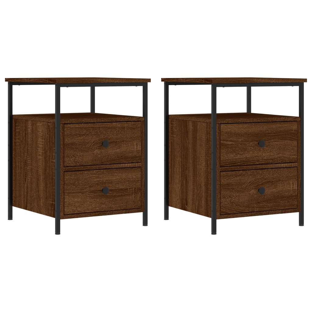 Tables de chevet 2 pcs chêne marron 44x45x60 cm bois ingénierie - XIOS