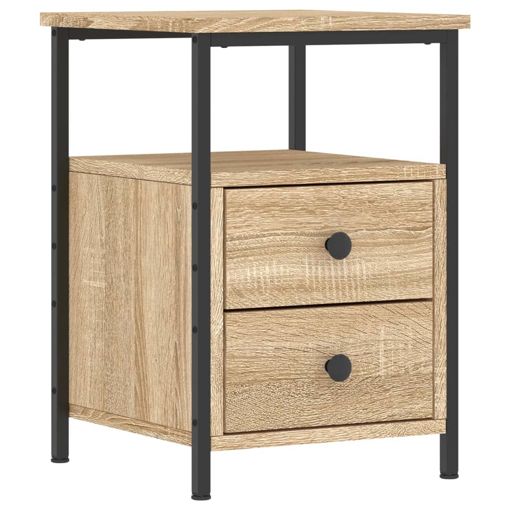 Tables de chevet 2pcs chêne sonoma 34x35,5x50cm bois ingénierie - XIOS