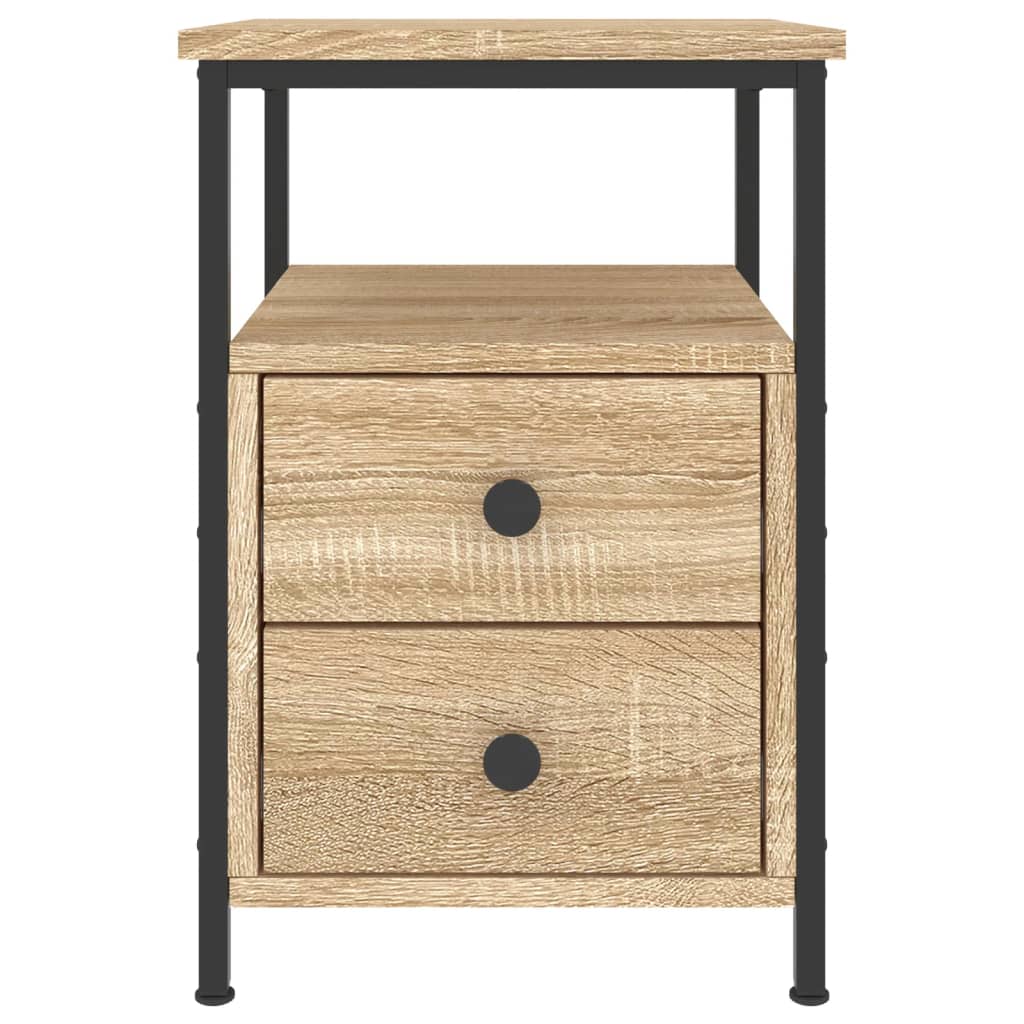 Tables de chevet 2pcs chêne sonoma 34x35,5x50cm bois ingénierie - XIOS