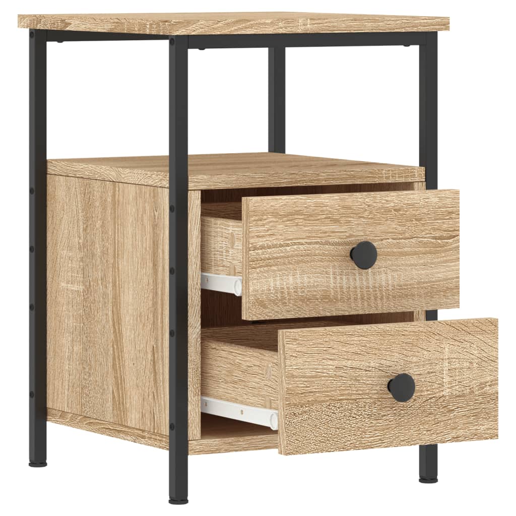 Tables de chevet 2pcs chêne sonoma 34x35,5x50cm bois ingénierie - XIOS