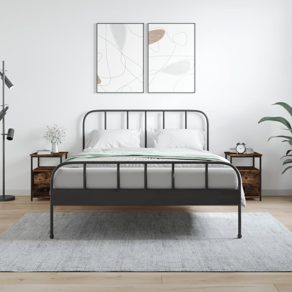 Tables de chevet 2 pcs chêne fumé 34x35,5x50 cm bois ingénierie - XIOS