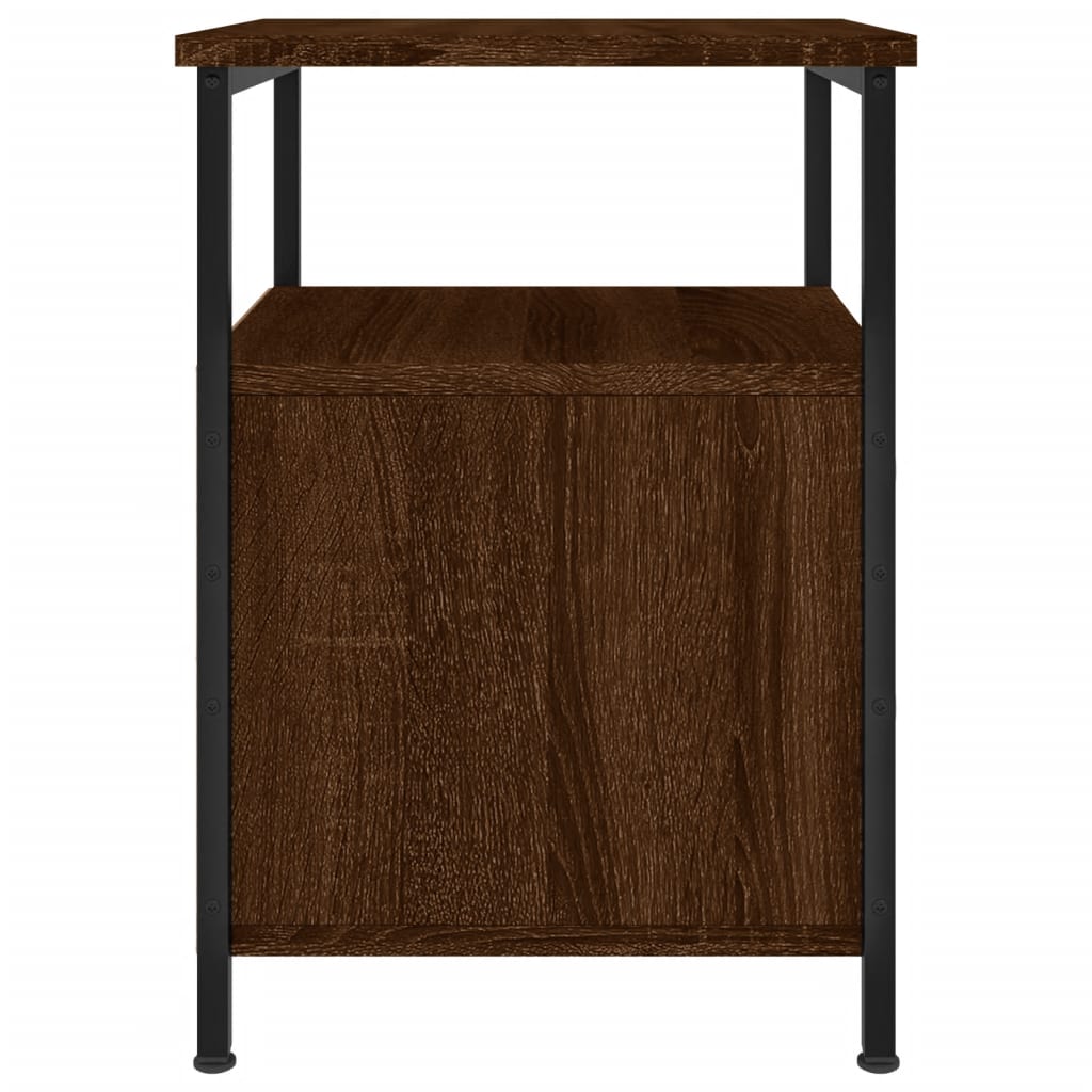Table de chevet chêne marron 34x35,5x50 cm bois d'ingénierie - XIOS