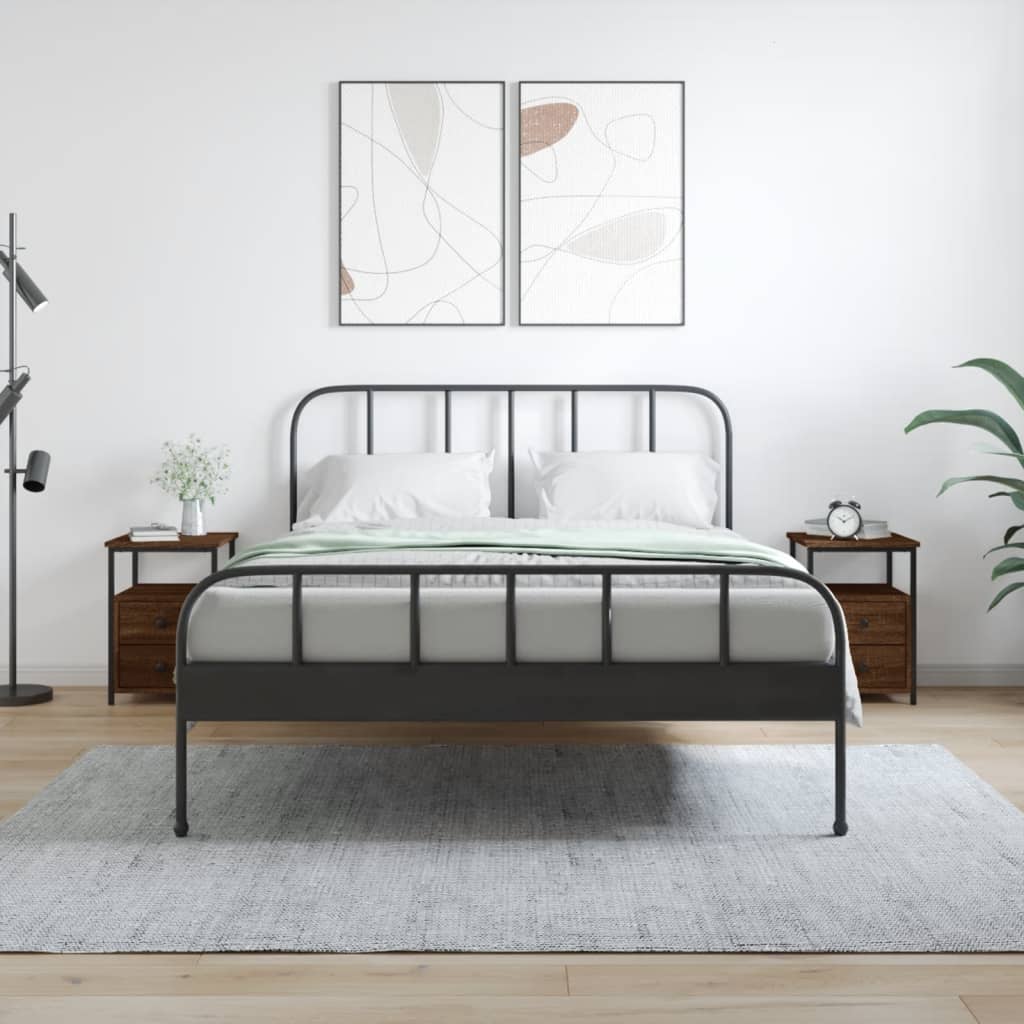 Tables de chevet 2pcs chêne marron 34x35,5x50cm bois ingénierie - XIOS