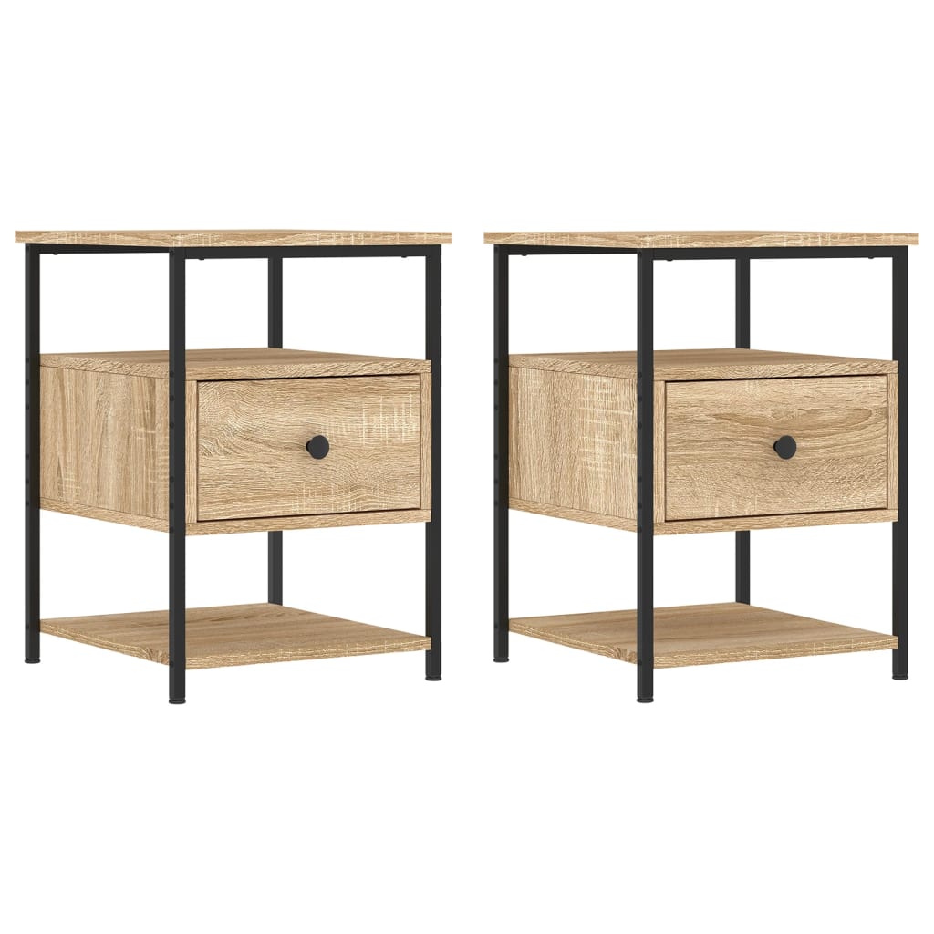 Tables de chevet 2 pcs chêne sonoma 40x42x56 cm bois ingénierie - XIOS