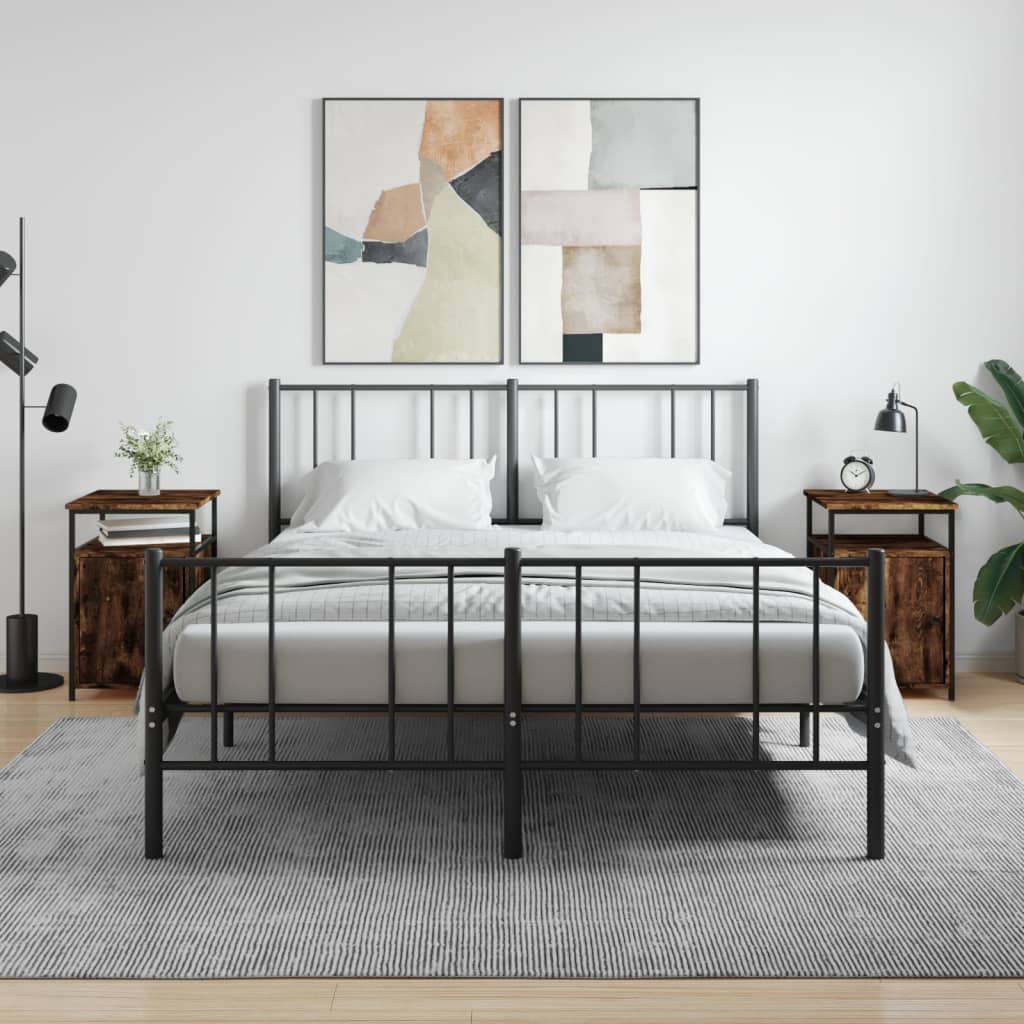 Tables de chevet 2 pcs chêne fumé 40x42x60 cm bois d'ingénierie - XIOS