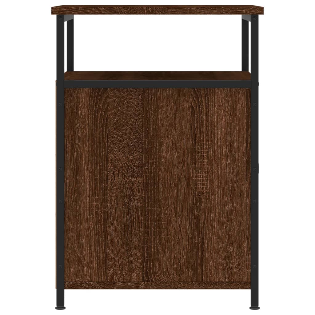 Table de chevet chêne marron 40x42x60 cm bois d'ingénierie - XIOS