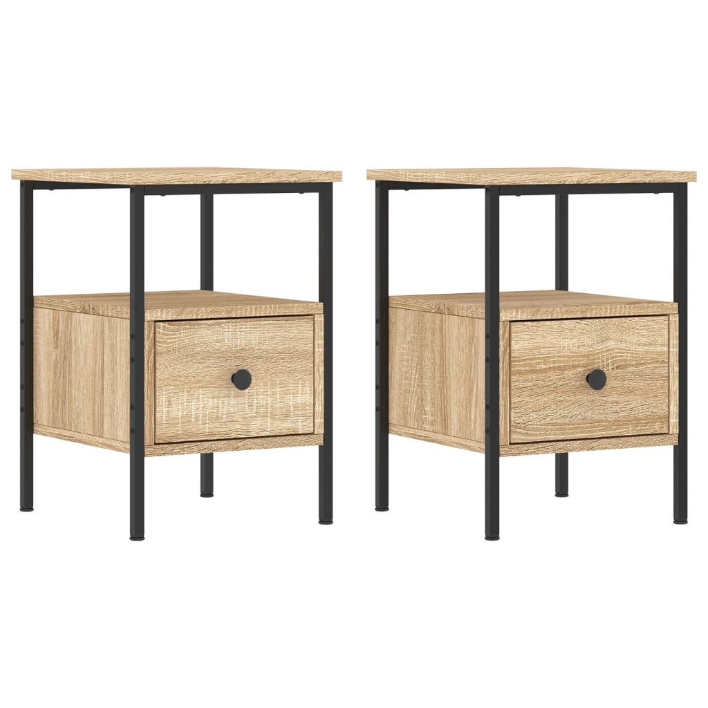 Tables de chevet 2 pcs chêne sonoma 34x36x50 cm bois ingénierie - XIOS