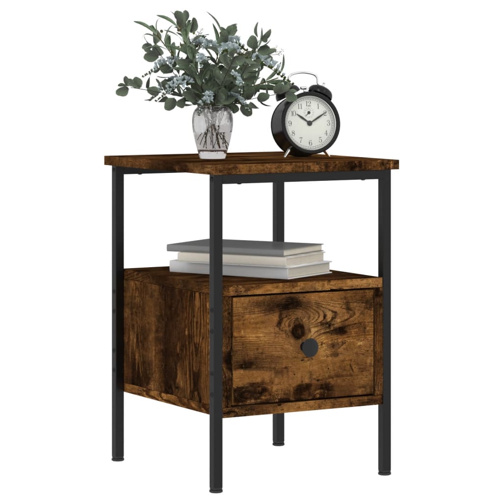 Tables de chevet 2 pcs chêne fumé 34x36x50 cm bois ingénierie - XIOS