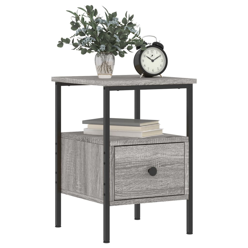 Tables de chevet 2 pcs sonoma gris 34x36x50cm bois d'ingénierie - XIOS