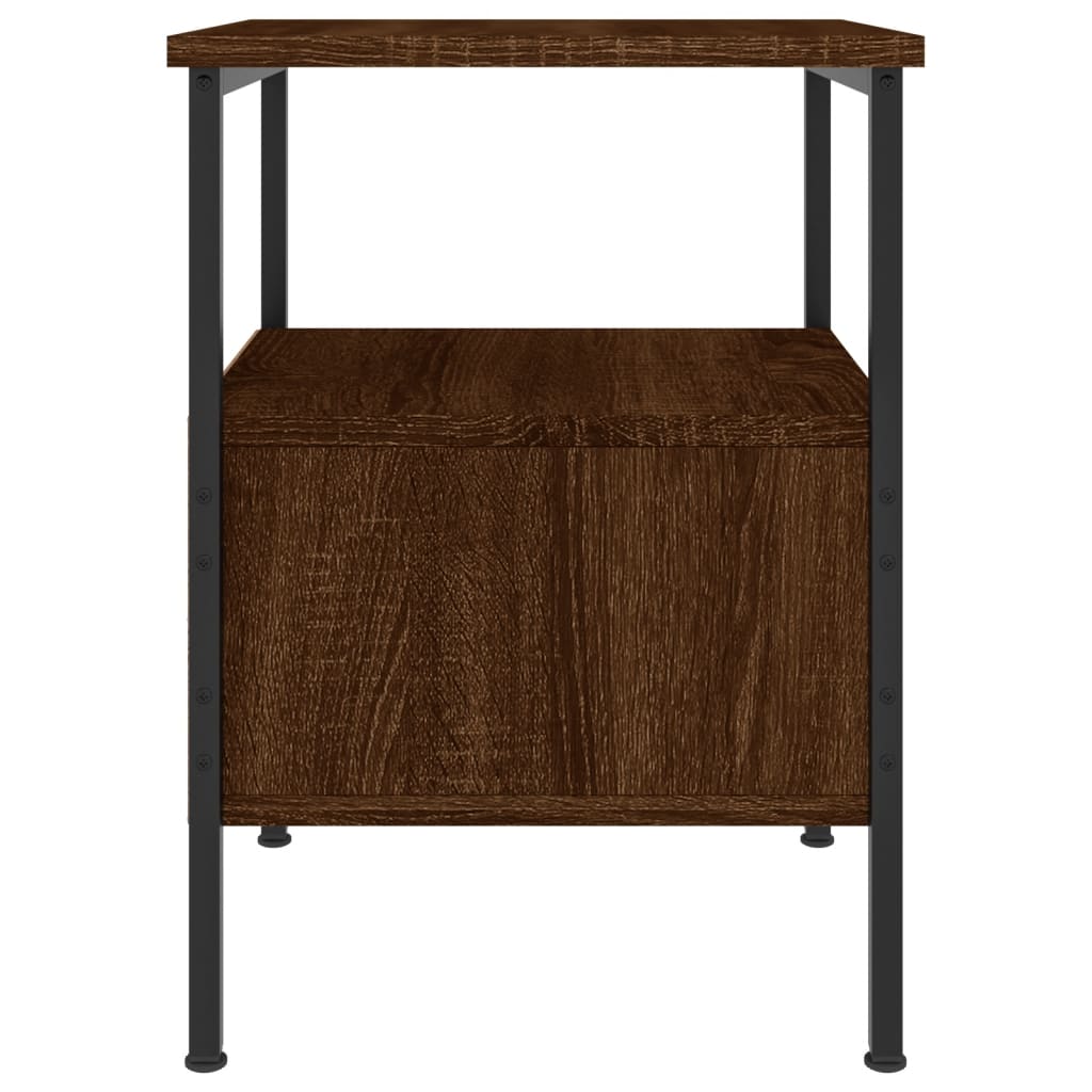 Table de chevet chêne marron 34x36x50 cm bois d'ingénierie - XIOS