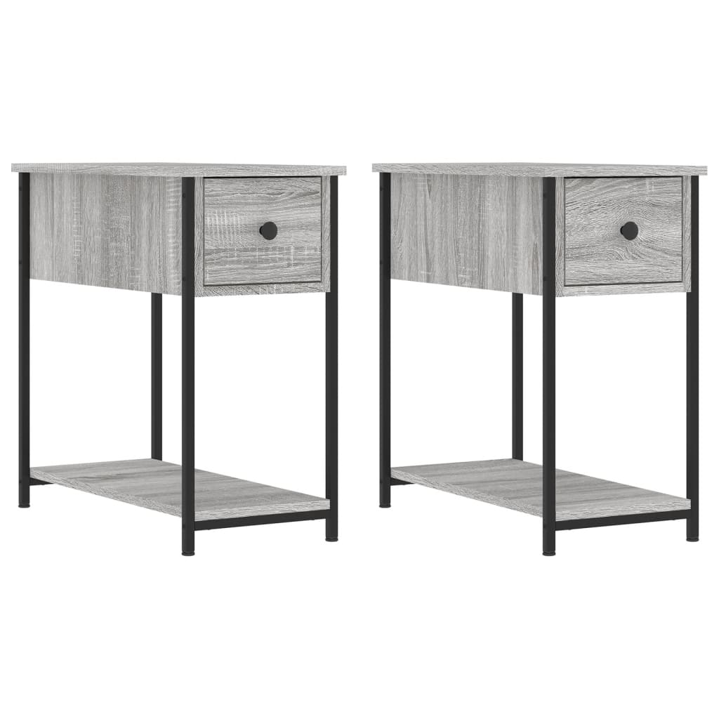 Tables de chevet 2 pcs sonoma gris 30x60x60cm bois d'ingénierie - XIOS