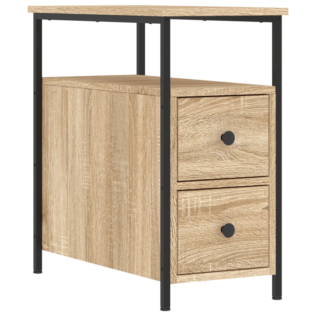 Table de chevet chêne sonoma 30x60x60 cm bois d'ingénierie - XIOS