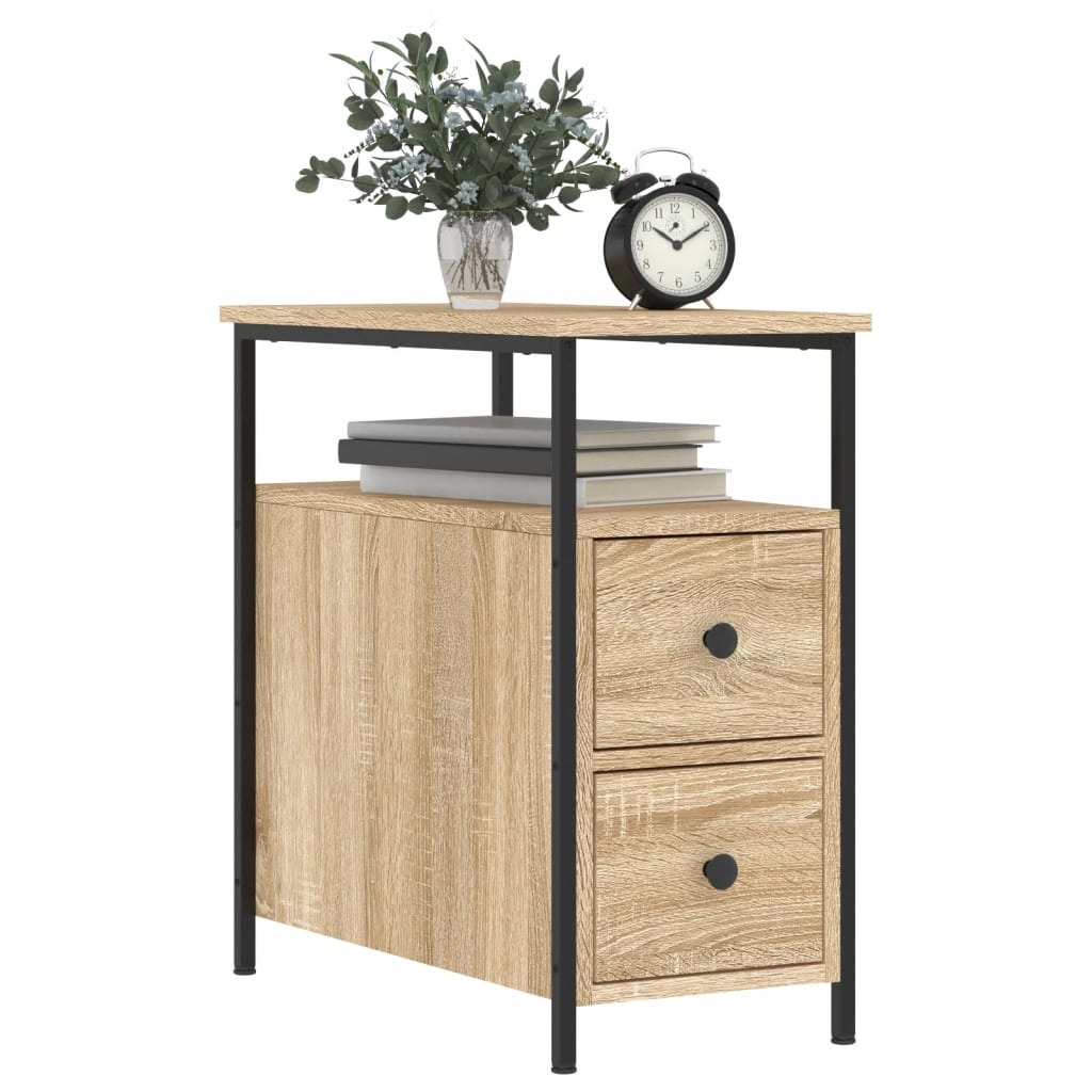 Table de chevet chêne sonoma 30x60x60 cm bois d'ingénierie - XIOS
