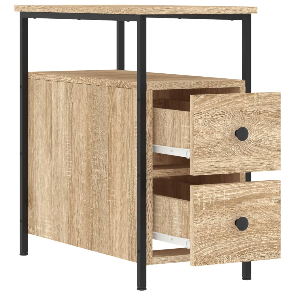 Table de chevet chêne sonoma 30x60x60 cm bois d'ingénierie - XIOS