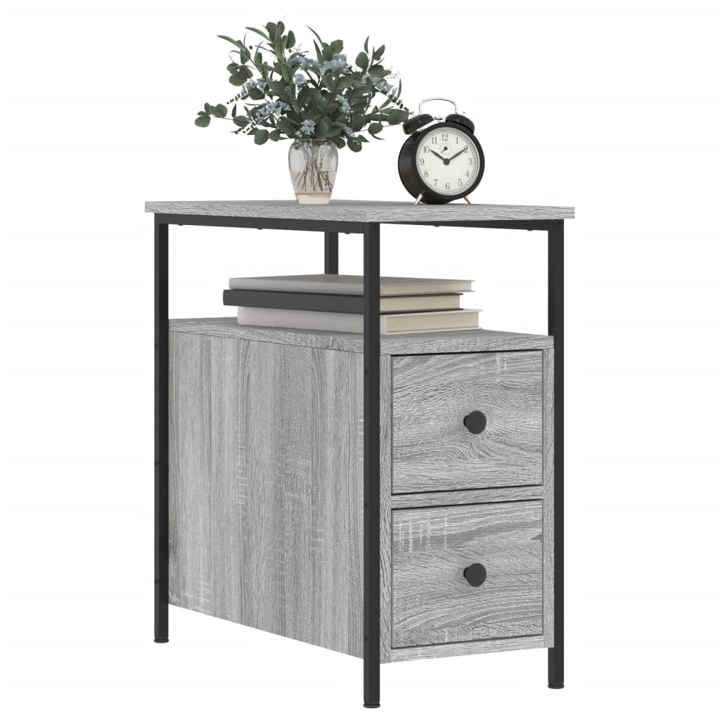 Table de chevet sonoma gris 30x60x60 cm bois d'ingénierie - XIOS