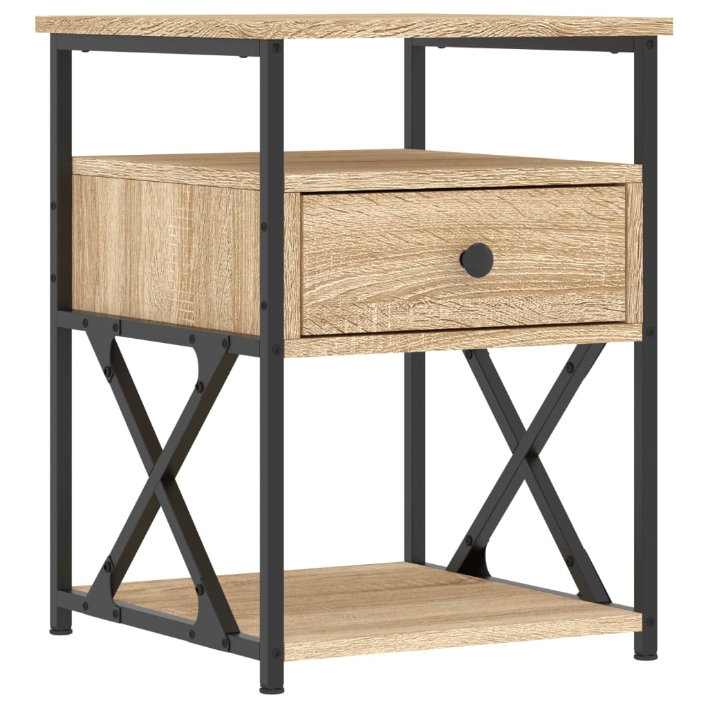 Table de chevet chêne sonoma 40x42x55 cm bois d'ingénierie - XIOS
